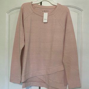 NWT LOFT Soft Pink Asymmetrical Front Top